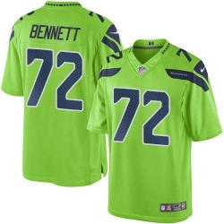 Nike Seahawks #72 Michael Bennett Green Mens Stitched NFL Limited Rush Jersey