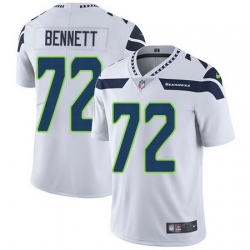 Nike Seahawks #72 Michael Bennett White Mens Stitched NFL Vapor Untouchable Limited Jersey