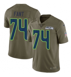 Nike Seahawks #74 George Fant Olive Mens Stitched NFL Limited 2017 Salute to Service Jersey