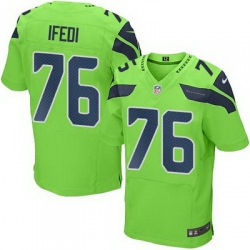 Nike Seahawks #76 Germain Ifedi Green Mens Stitched NFL Elite Rush Jersey