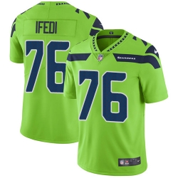 Nike Seahawks #76 Germain Ifedi Green Mens Stitched NFL Limited Rush Jersey