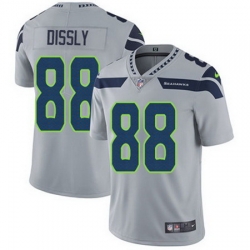 Nike Seahawks #88 Will Dissly Grey Alternate Mens Stitched NFL Vapor Untouchable Limited Jersey