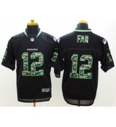 Nike Seattle Seahawks 12 Fan Black Elite Camo Fashion NFL Jersey