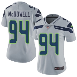 Nike Seahawks #94 Malik McDowell Grey Alternate Womens Stitched NFL Vapor Untouchable Limited Jersey