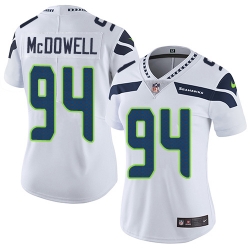 Nike Seahawks #94 Malik McDowell White Womens Stitched NFL Vapor Untouchable Limited Jersey