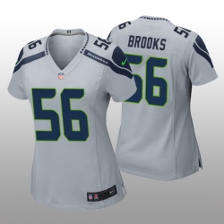 Women Seattle Seahawks Jordyn Brooks #56 Grey Vapor Limited NFL Jersey