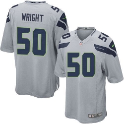 Nike Seahawks #50 K J  Wright Grey Alternate Youth Stitched NFL Elite Jersey