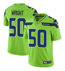 Youth Nike Seahawks #50 K J Wright Green Stitched NFL Limited Rush Jersey