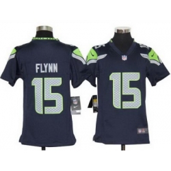 Youth Nike Seattle Seahawks 15# Matt Flynn Blue Nike NFL Jerseys