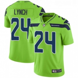 Youth Nike Seattle Seahawks 24 Marshawn Lynch Limited Green Rush Vapor Untouchable NFL Jersey