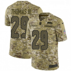 Youth Nike Seattle Seahawks 29 Earl Thomas III Limited Camo 2018 Salute to Service NFL Jersey