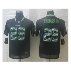 Youth Nike Seattle Seahawks #29 Thomas III Black Jerseys(Lights Out Stitched)