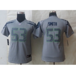 Youth Nike Seattle Seahawks #53 Smith Grey Jerseys