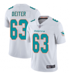 Dolphins 63 Michael Deiter White Men Stitched Football Vapor Untouchable Limited Jersey