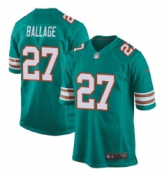 Kalen Ballage Miami Dolphins men Game Alternate Nike Jersey Aqua