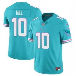 Men Miami Dolphins 10 Tyreek Hill Aqua 2023 F U S E Alternate Vapor Limited Stitched Football Jersey