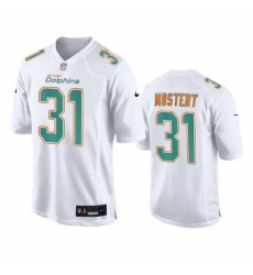 Men Miami Dolphins 31 Raheem Mostert White Fashion Vapor Untouchable Stitched Football Jersey