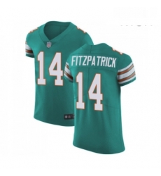 Mens Miami Dolphins 14 Ryan Fitzpatrick Aqua Green Alternate Vapor Untouchable Elite Player Football Jersey