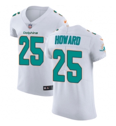 Nike Dolphins #25 Xavien Howard White Mens Stitched NFL Vapor Untouchable Elite Jersey