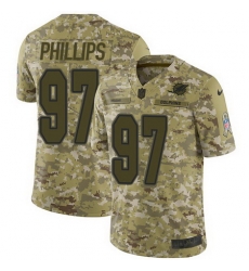 Nike Dolphins #97 Jordan Phillips Camo Mens Stitched NFL Limited 2018 Salute To Service Jersey