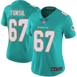 Nike Dolphins #67 Laremy Tunsil Aqua Green Team Color Womens Stitched NFL Vapor Untouchable Limited Jersey