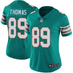 Nike Dolphins #89 Julius Thomas Aqua Green Alternate Womens Stitched NFL Vapor Untouchable Limited Jersey