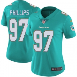 Nike Dolphins #97 Jordan Phillips Aqua Green Team Color Womens Stitched NFL Vapor Untouchable Limited Jersey