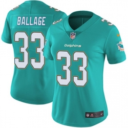 Women Kalen Ballage Miami Dolphins Limited Team Color Vapor Untouchable Nike Jersey Aqua