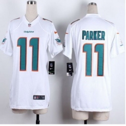 Women New Dolphins #11 DeVante Parker White Stitched NFL New Elite Jersey