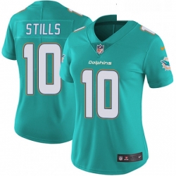 Womens Nike Miami Dolphins 10 Kenny Stills Elite Aqua Green Team Color NFL Jersey