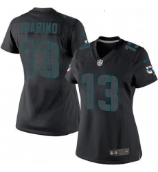 Womens Nike Miami Dolphins 13 Dan Marino Limited Black Impact NFL Jersey