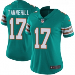 Womens Nike Miami Dolphins 17 Ryan Tannehill Elite Aqua Green Alternate NFL Jersey