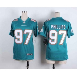 nike women nfl jerseys miami dolphins 97 phillips green[nike]