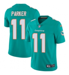 Nike Dolphins #11 DeVante Parker Aqua Green Team Color Youth Stitched NFL Vapor Untouchable Limited Jersey