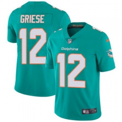 Nike Dolphins #12 Bob Griese Aqua Green Team Color Youth Stitched NFL Vapor Untouchable Limited Jersey