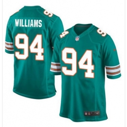 Nike Dolphins #94 Mario Williams Aqua Green Alternate Youth Stitched NFL Elite Jersey