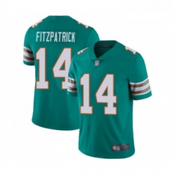 Youth Miami Dolphins 14 Ryan Fitzpatrick Aqua Green Alternate Vapor Untouchable Limited Player Football Jersey