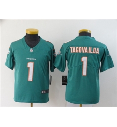 Youth Nike Dolphins 1 Tua Tagovailoa Aqua Vapor Untouchable Limited Jersey