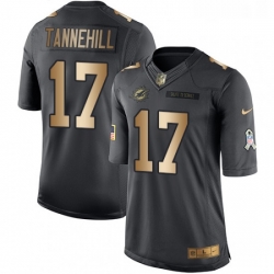 Youth Nike Miami Dolphins 17 Ryan Tannehill Limited BlackGold Salute to Service NFL Jersey