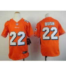 Youth Nike Miami Dolphins 22 Reggie Bush Orange Nike NFL Jerseys