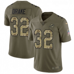 Youth Nike Miami Dolphins 32 Kenyan Drake Limited OliveCamo 2017 Salute to Service NFL Jersey