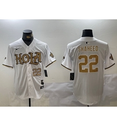 Men New Orleans Saints 22 Rashid Shaheed White Cool Base Stitched Baseball Jersey