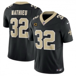 Men New Orleans Saints 32 Tyrann Mathieu Black 2024 F U S E With 4 Star C Patch Vapor Limited Stitched Football Jersey