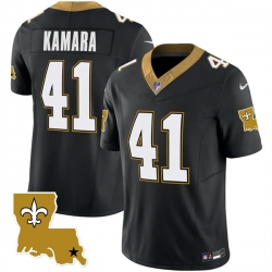 Men New Orleans Saints 41 Alvin Kamara Black 2023 F U S E  1987 Legacy Vapor Stitched Jersey