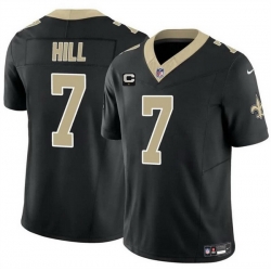 Men New Orleans Saints 7 Taysom Hill Black 2024 F U S E With 1 Star C Patch Vapor Limited Stitched Football Jersey