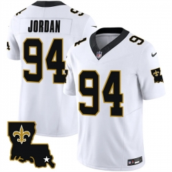 Men New Orleans Saints 94 Cameron Jordan White 2023 F U S E  1987 Legacy Vapor Stitched Jersey