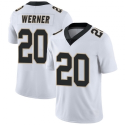 Men New Orleans Saints Pete Werner #20 White Vapor Limited Stitched NFL Jersey