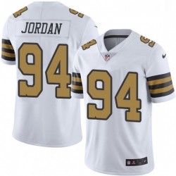 Mens Nike New Orleans Saints 94 Cameron Jordan Limited White Rush Vapor Untouchable NFL Jersey