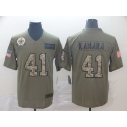 Nike Saints 41 Alvin Kamara Olive Camo Salute To Service Limited Jersey