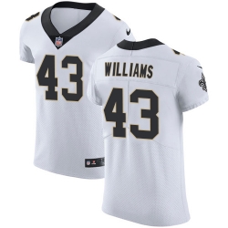 Nike Saints #43 Marcus Williams White Mens Stitched NFL Vapor Untouchable Elite Jersey